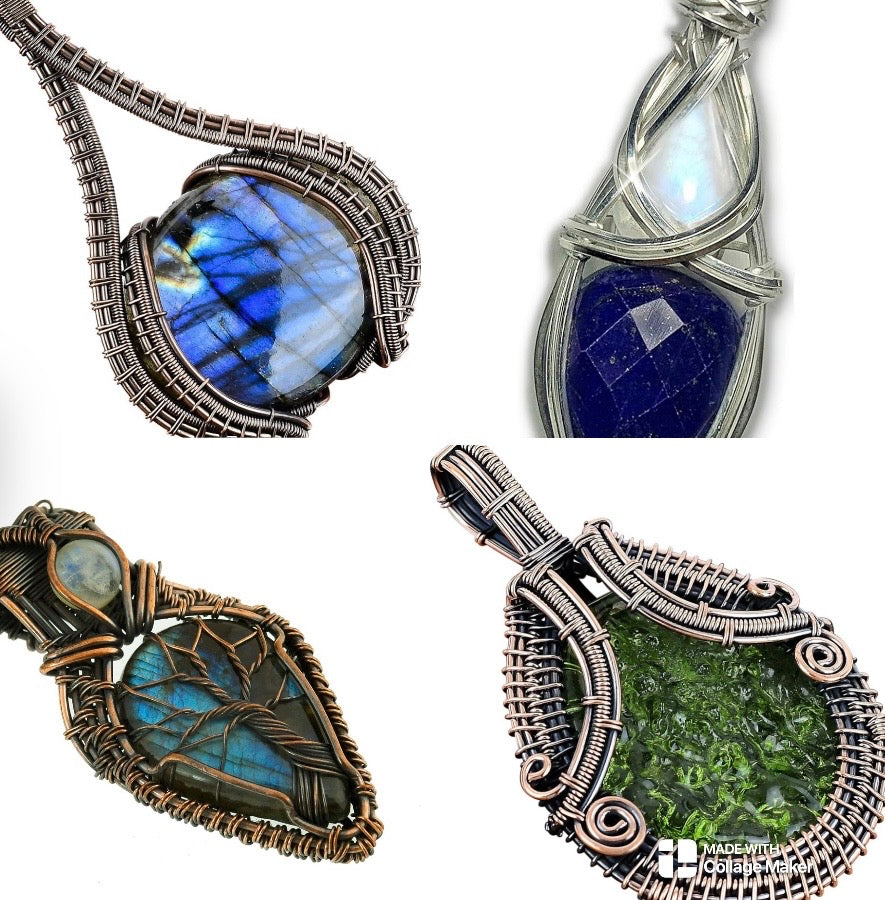 Celestial & Cosmic Wire-Wrapped Pendants