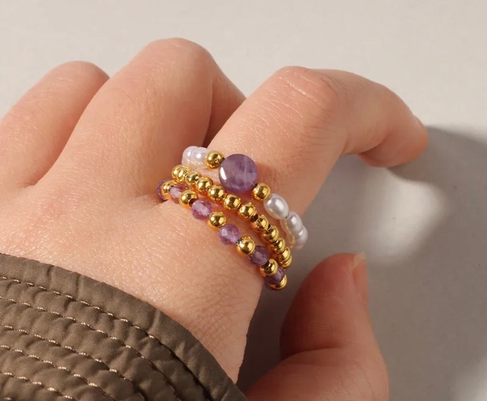 The Trinity Gem Ring Set