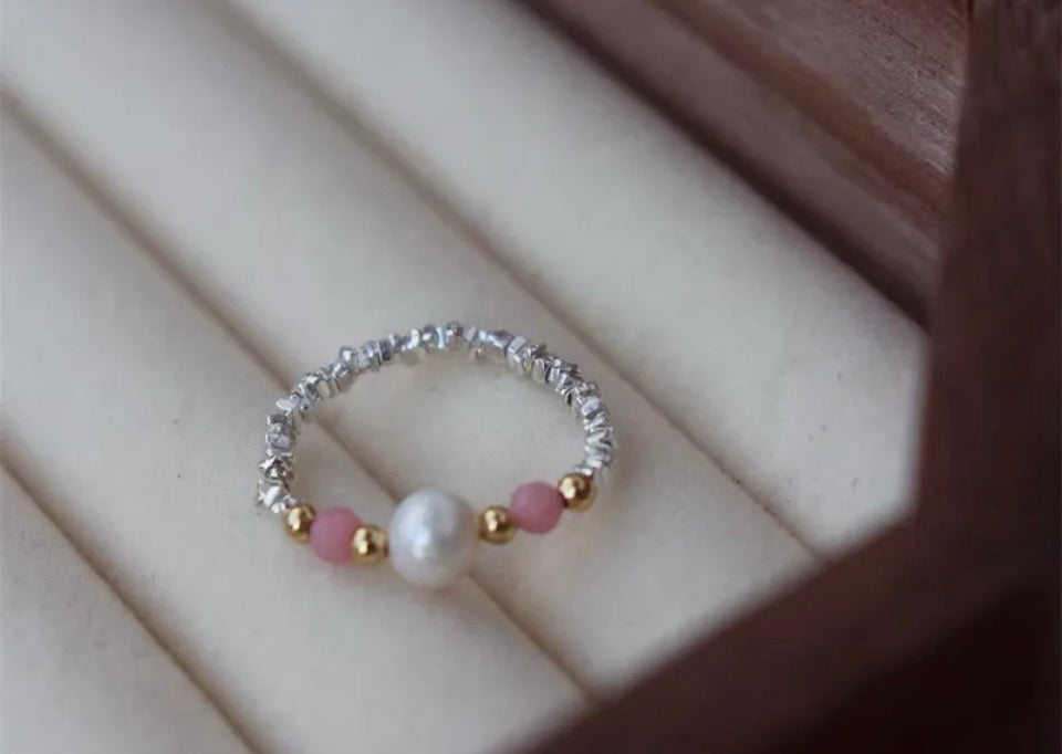 Mixed Beaded Stretch Rings