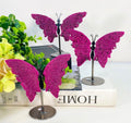 Crimson Majesty Natural Ruby Wings with Custom Display Stand