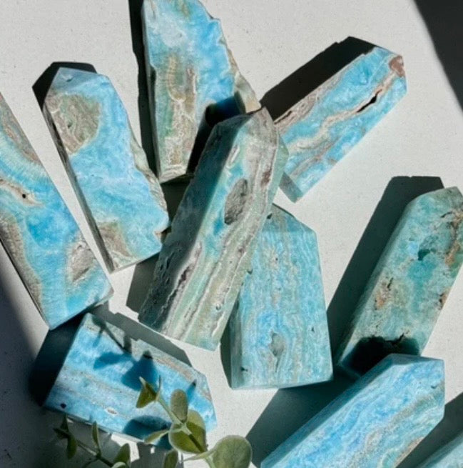 Blue Hemimorphite Towers
