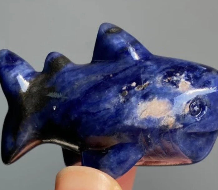 Mystery Crystal Shark Carvings
