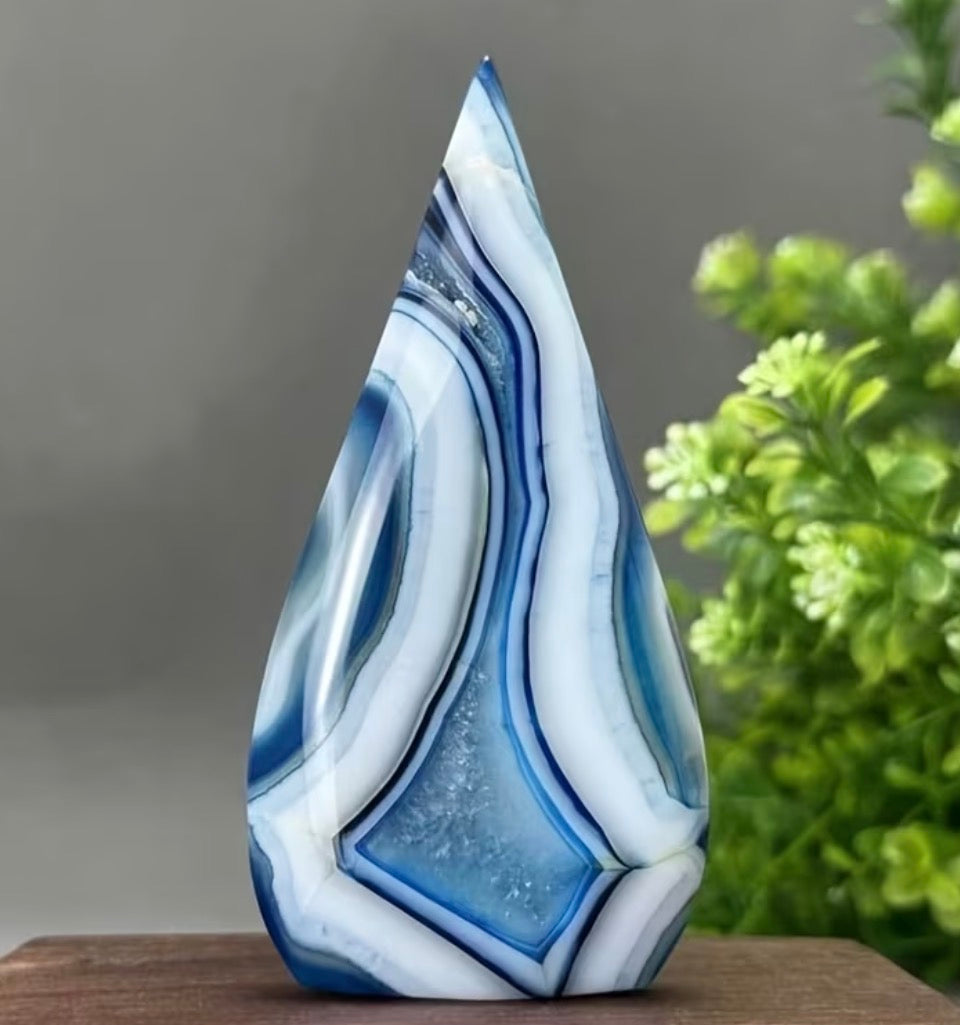 Azure Tide Ribbon Teardrop