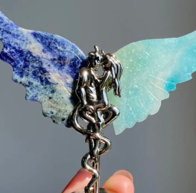 Duality of Wings: Mystery Crystal Wing Carvings