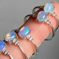 The "Aura Bloom" Adjustable Moonstone Ring