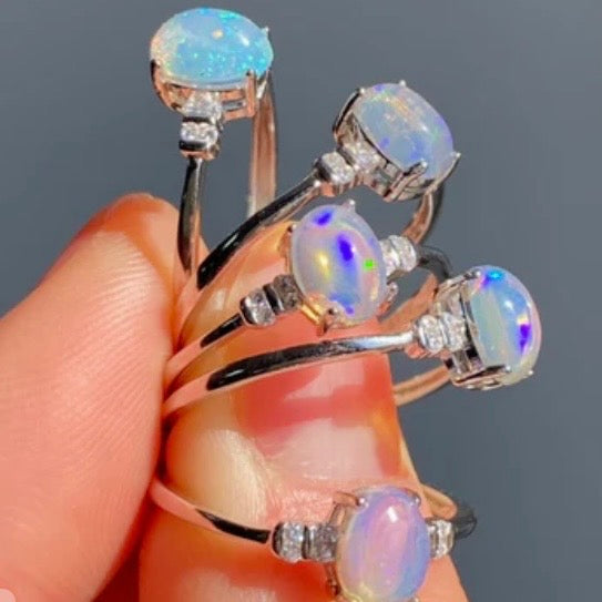 The "Aura Bloom" Adjustable Moonstone Ring