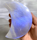 Celestial White Moonstone Carved Moon (100g)