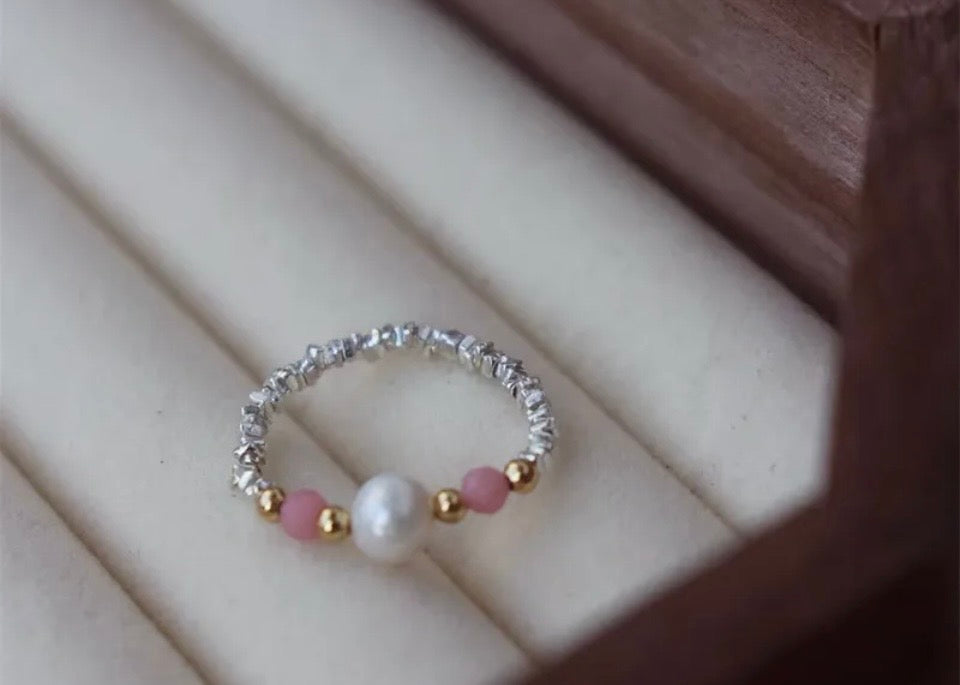 Mixed Beaded Stretch Rings