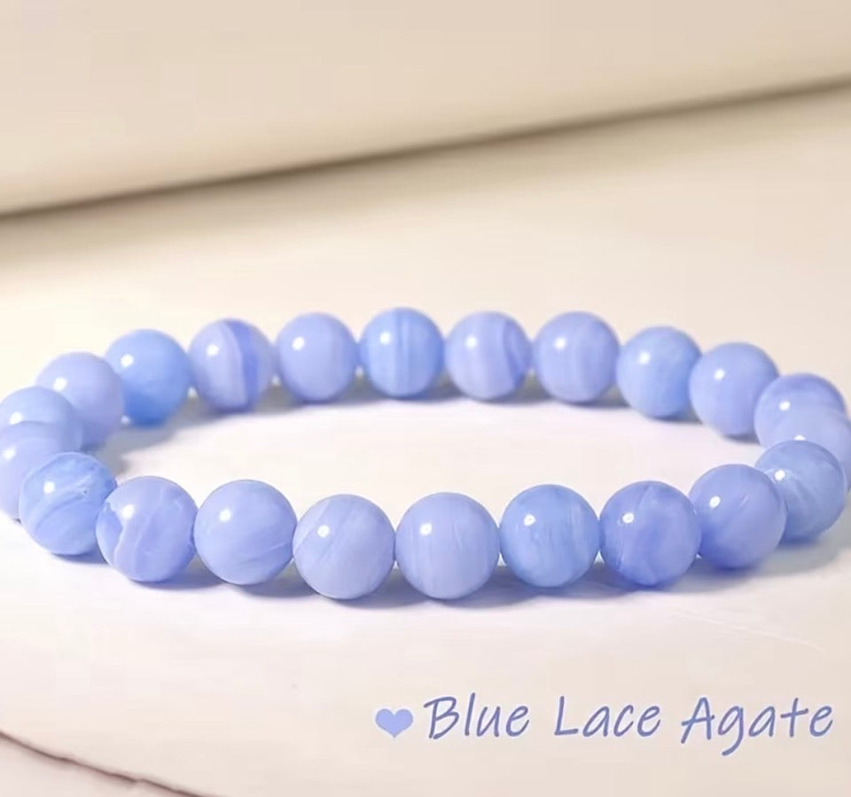 Celestial Banded Blue Lace Agate Energy Bracelet