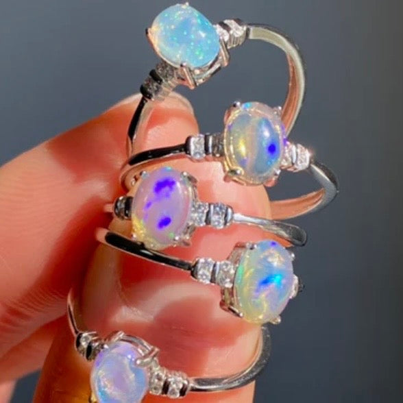 The "Aura Bloom" Adjustable Moonstone Ring