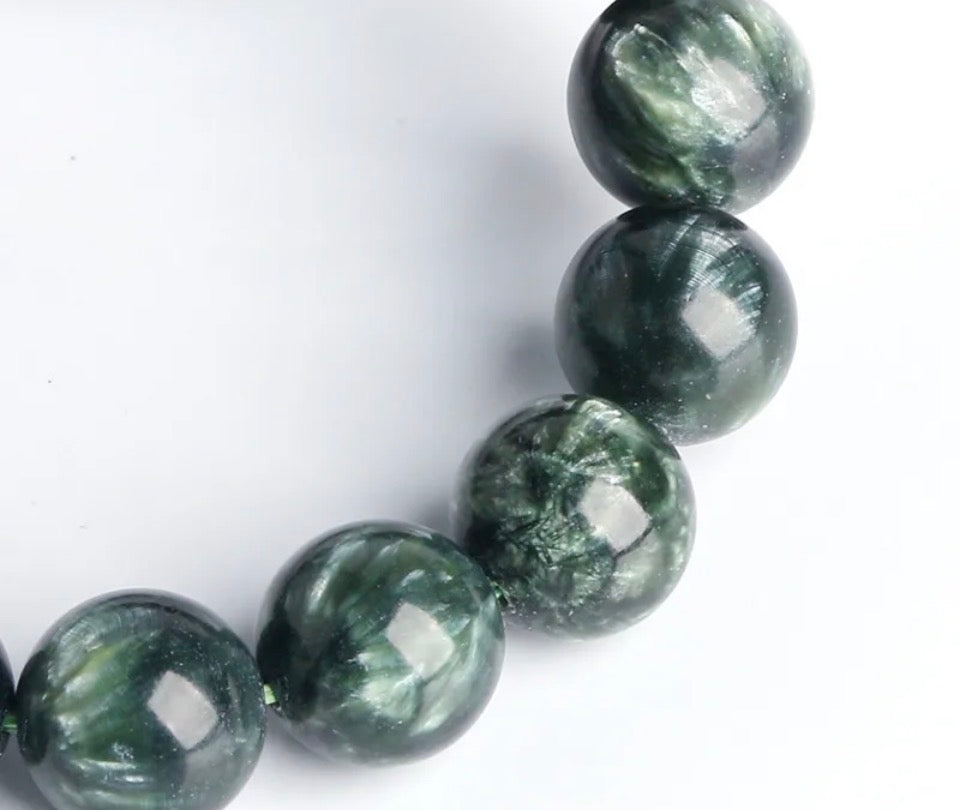 Premium Seraphinite Beaded Bracelet
