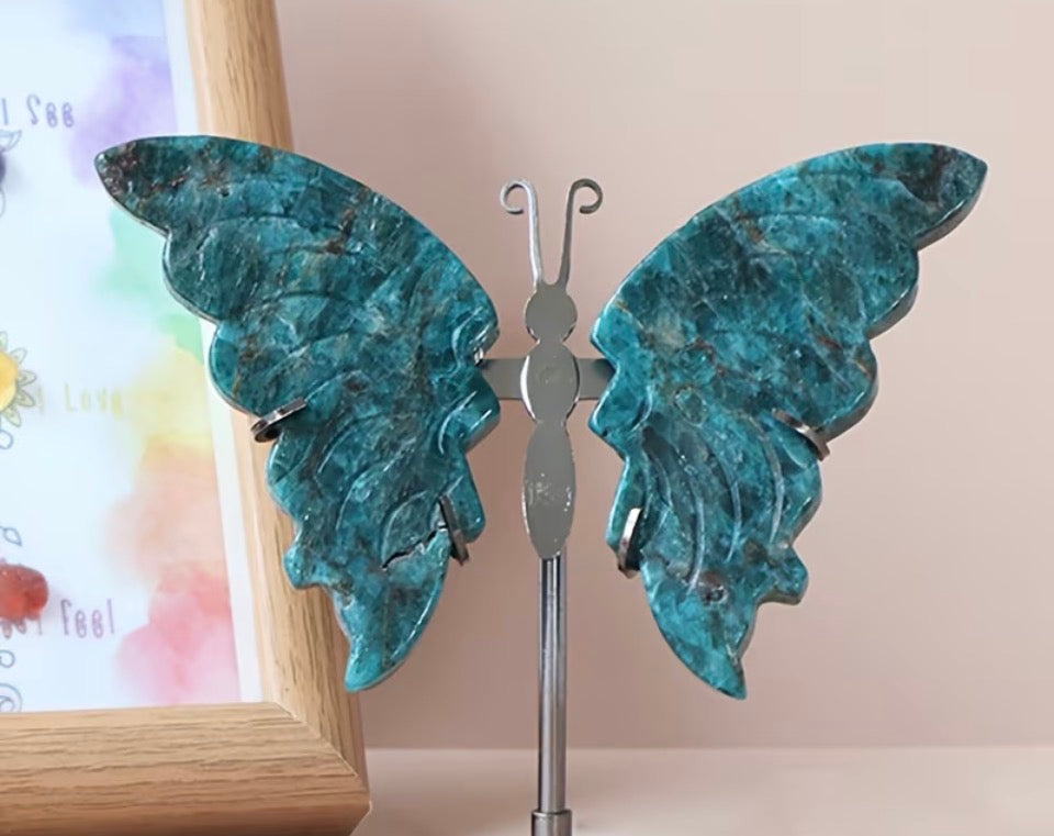 Cerulean Angel Wing Carving