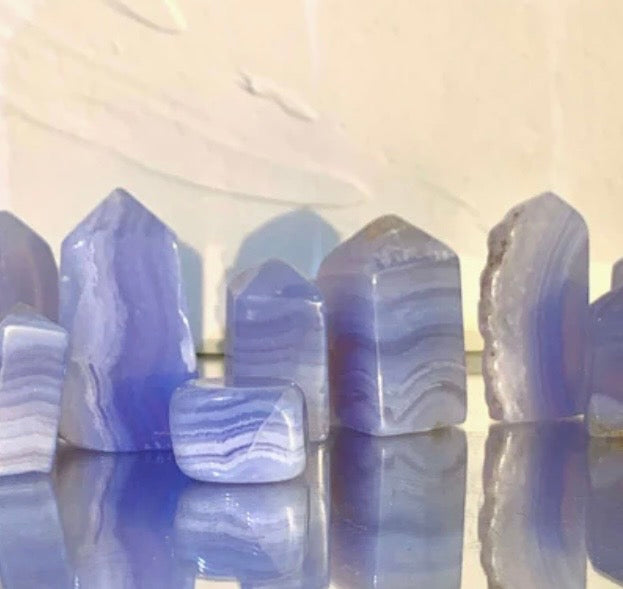 Small Blue Lace Agate Towers