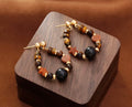 Earthy Cosmos Hoop Earrings