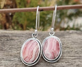 The "Pink Horizon" Rhodochrosite Drop Earrings