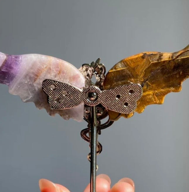 Duality of Wings: Mystery Crystal Wing Carvings