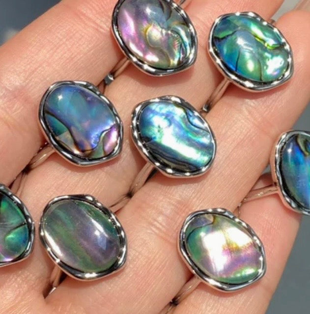 The Abalone Tide Ring & Pendant Set
