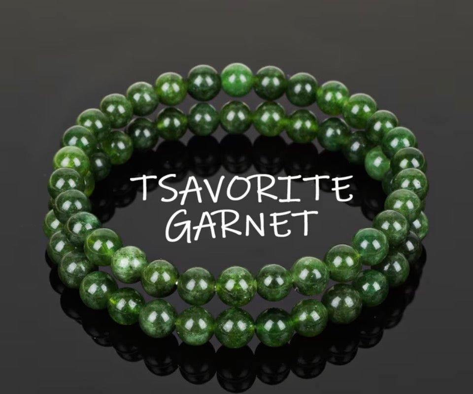 Luminous Meadow Tsavorite Garnet Stretch Bracelet
