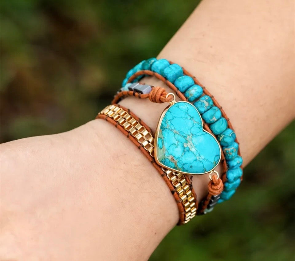 The Sedona Turquoise Heart Wrap