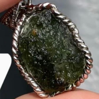 The "Cosmic debris" Moldavite Pendant