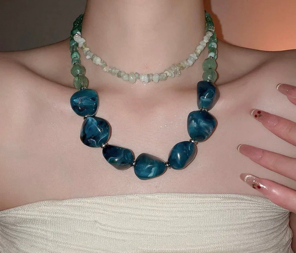 Lagoon Shoreline Gemstone Choker