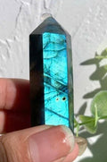 Cosmic Flare: Premium Purple & Blue Labradorite Towers