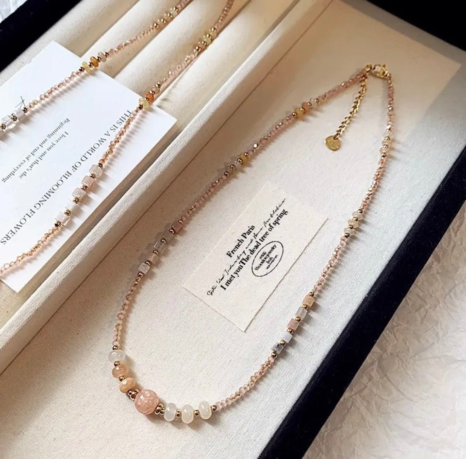 Amber Sky Beaded Necklace