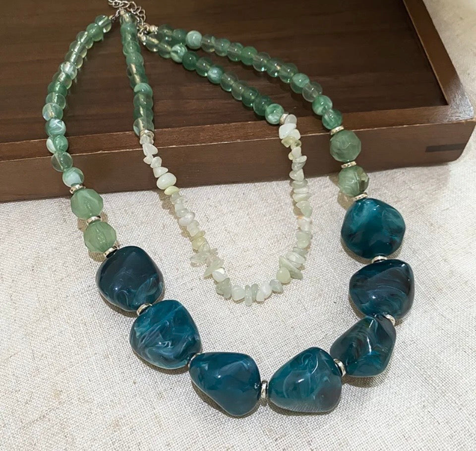 Lagoon Shoreline Gemstone Choker