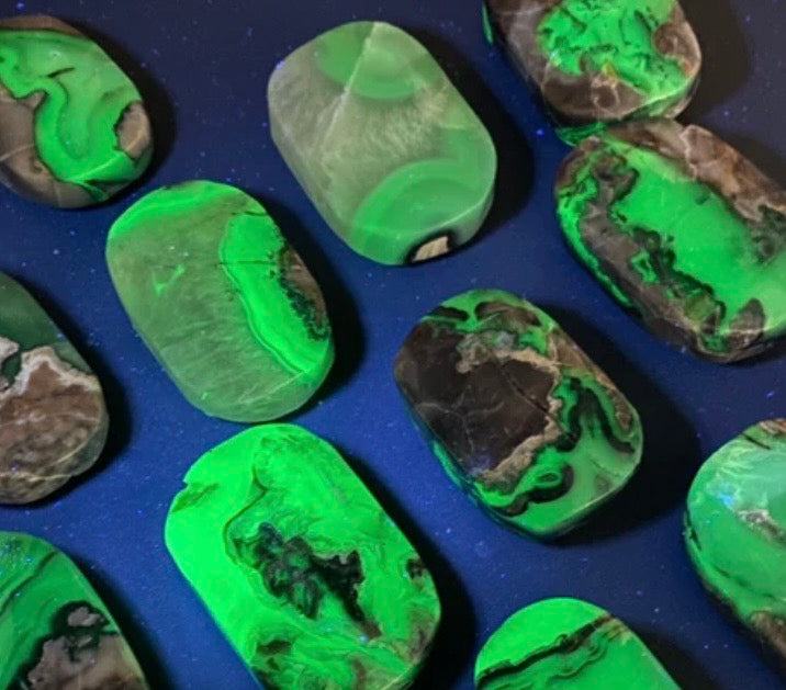 Magma Flow: Polished Volcanic Agate Palm Stones