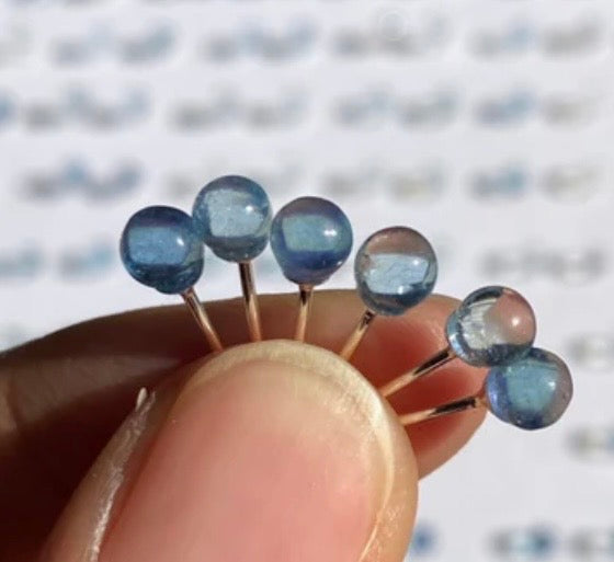Sterling Silver Aquamarine Studs (6mm)