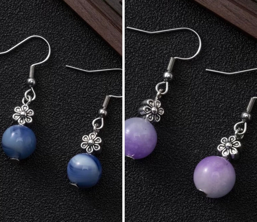Cosmos & Clover Gemstone Dangles