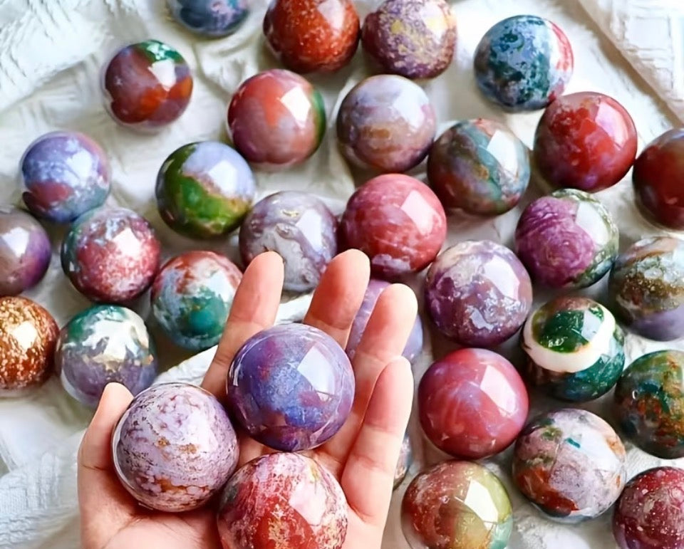 Tidal Orb Ocean Jasper Sphere