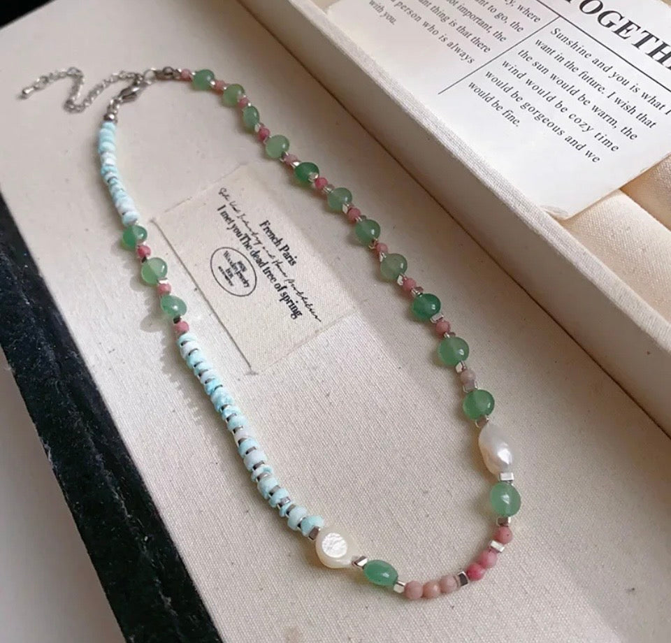 Seafoam & Petal Choker