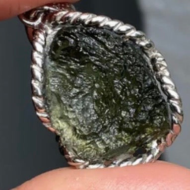 The "Cosmic debris" Moldavite Pendant