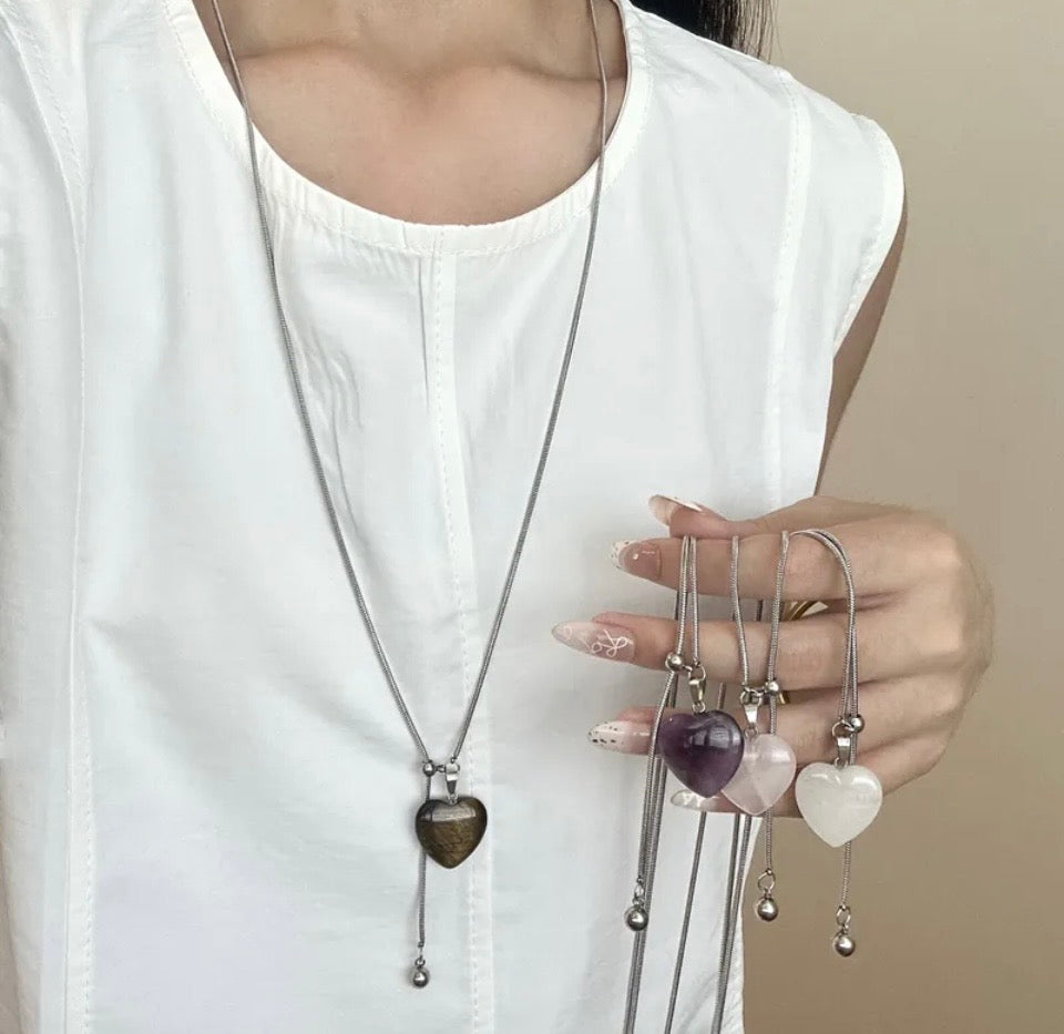 The Heart-to-Heart Adjustable Y-Necklace