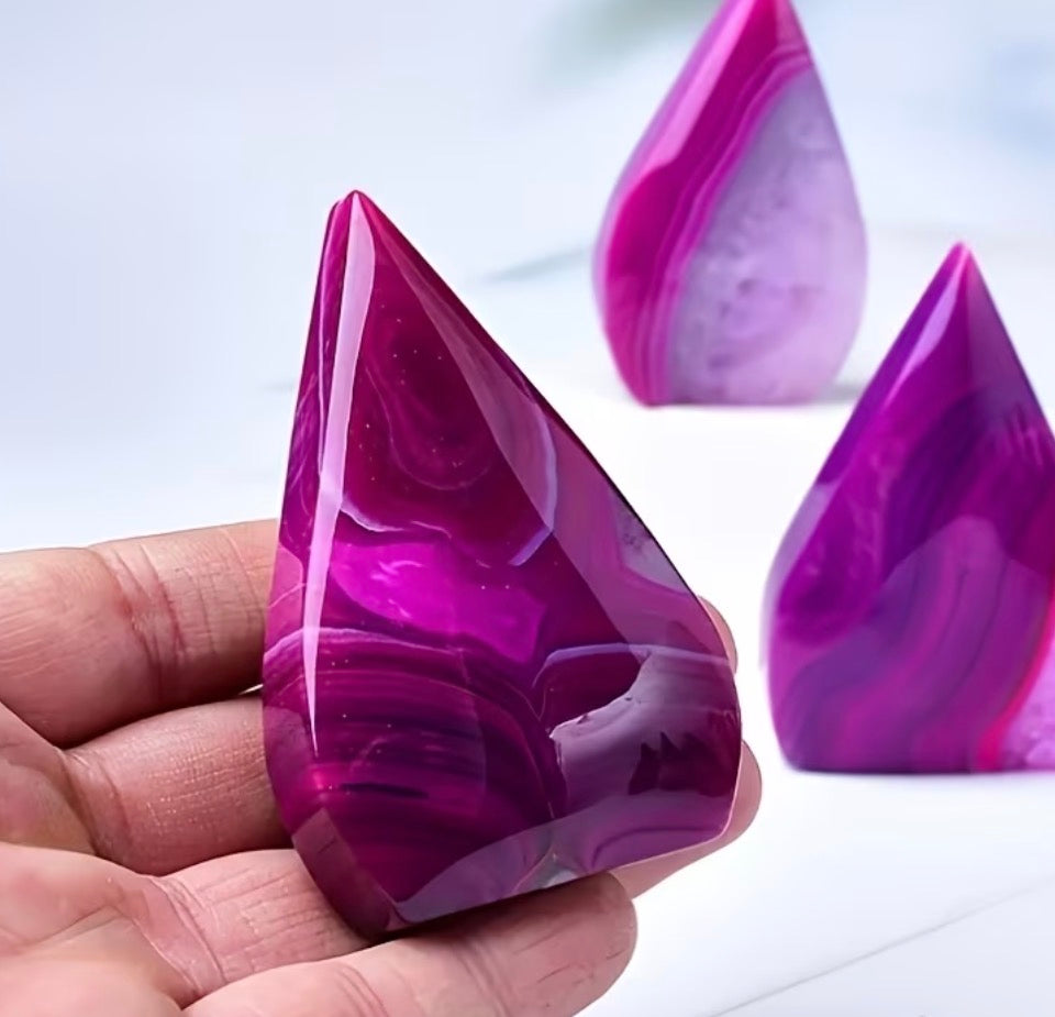 Magenta Banded Agate Flame (50g)