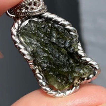 The "Cosmic debris" Moldavite Pendant