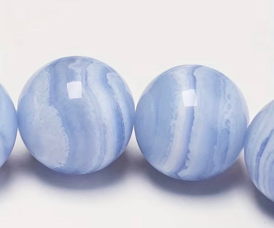 Celestial Banded Blue Lace Agate Energy Bracelet