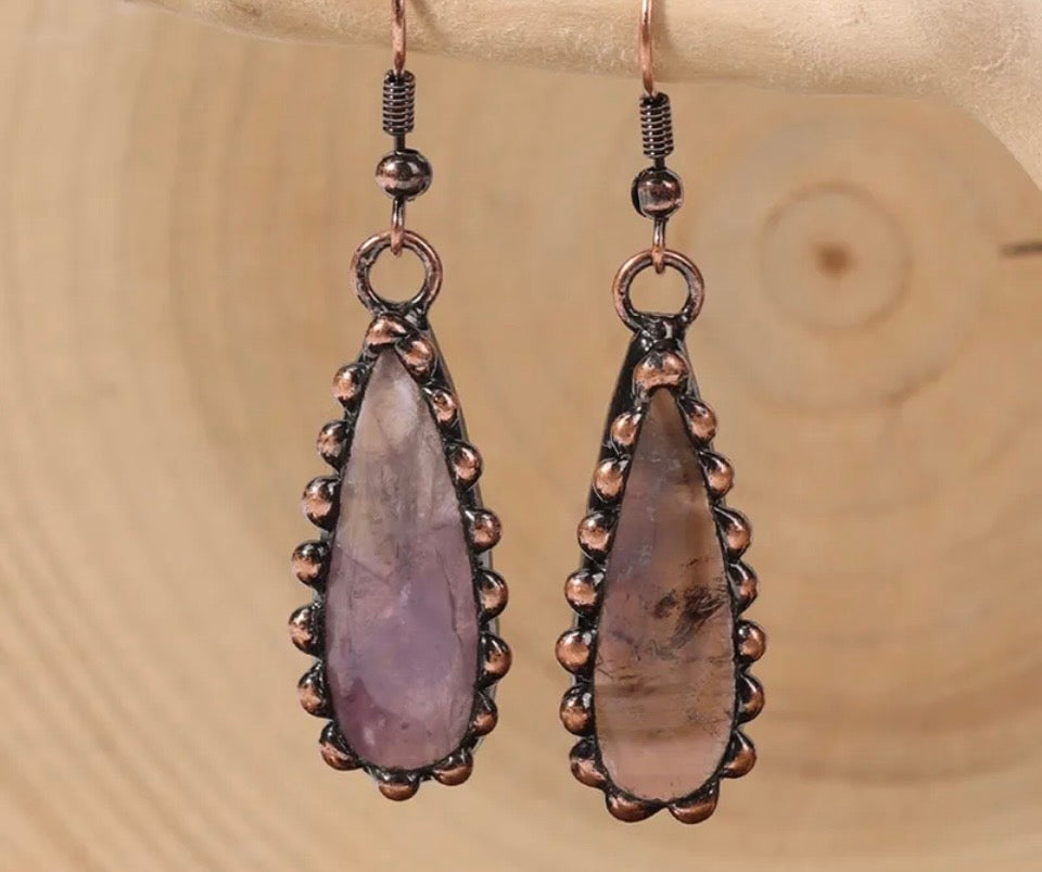 Emberlit Amethyst Teardrops