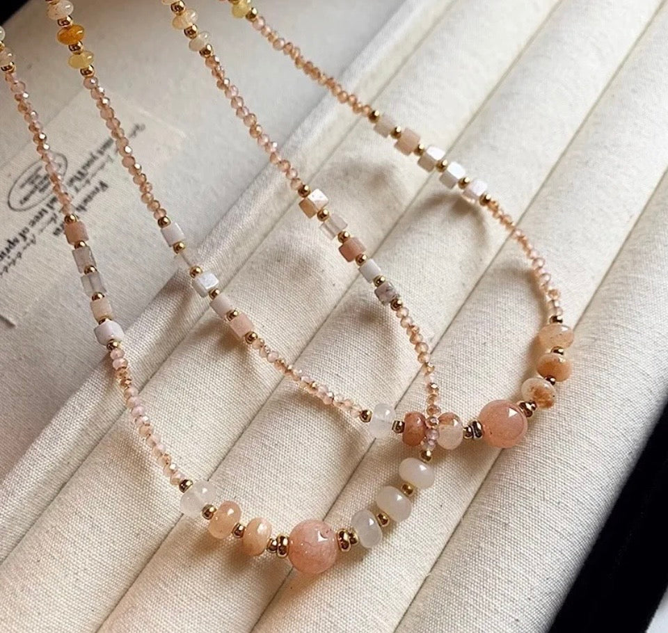 Amber Sky Beaded Necklace