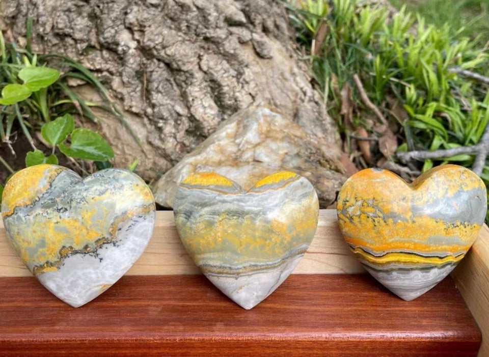Ethically Sourced Bumblebee Jasper Heart (50g)