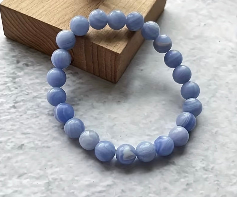 Celestial Banded Blue Lace Agate Energy Bracelet