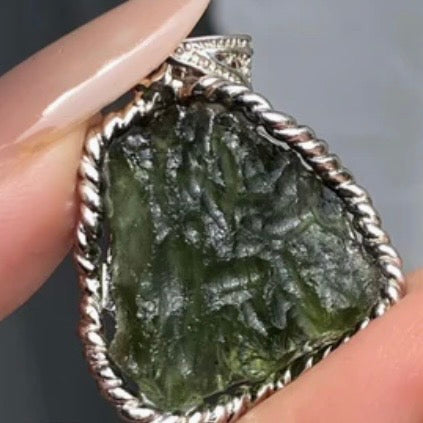 The "Cosmic debris" Moldavite Pendant