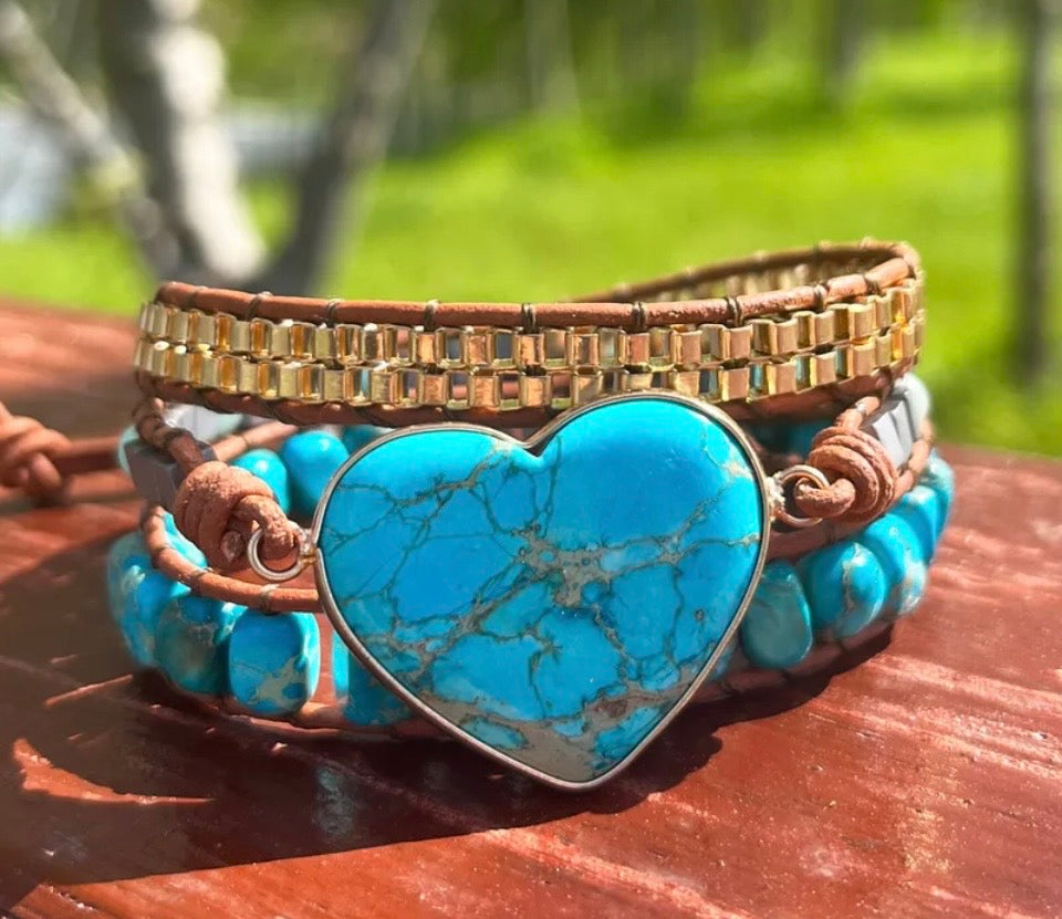 The Sedona Turquoise Heart Wrap