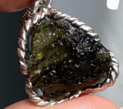 The "Cosmic debris" Moldavite Pendant
