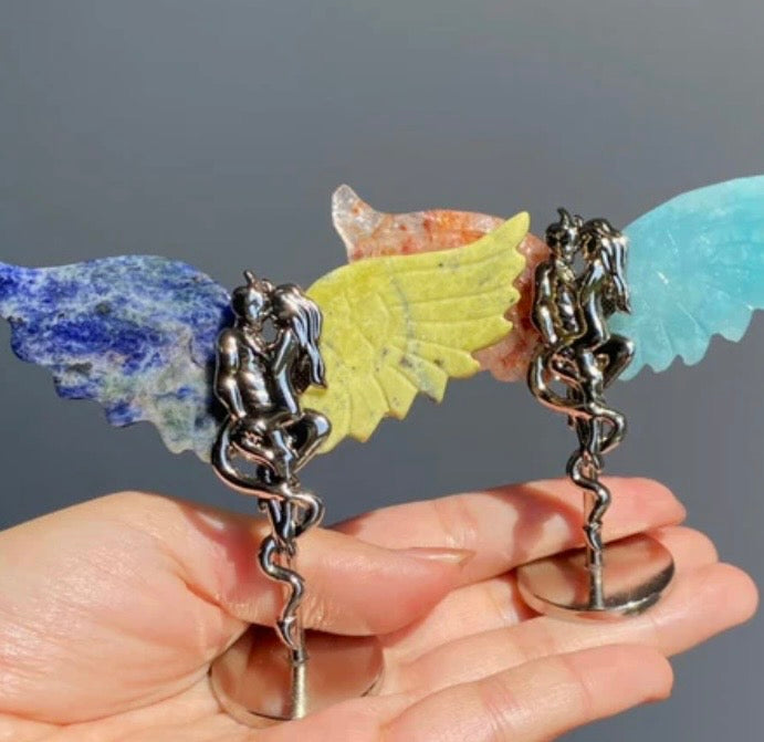 Duality of Wings: Mystery Crystal Wing Carvings