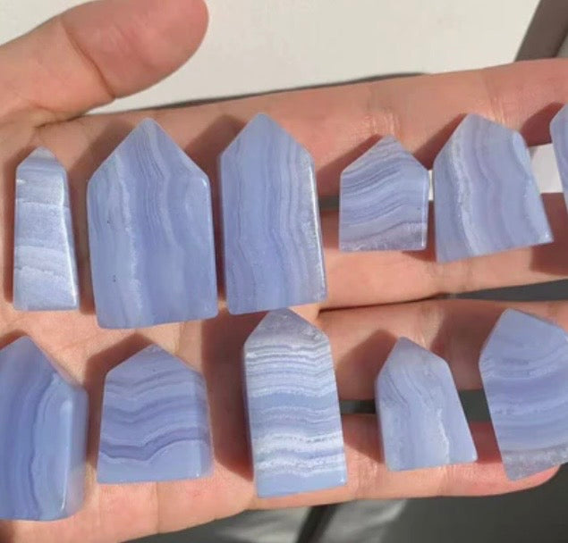 Small Blue Lace Agate Towers