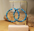 Cerulean Shore Apatite Hoops