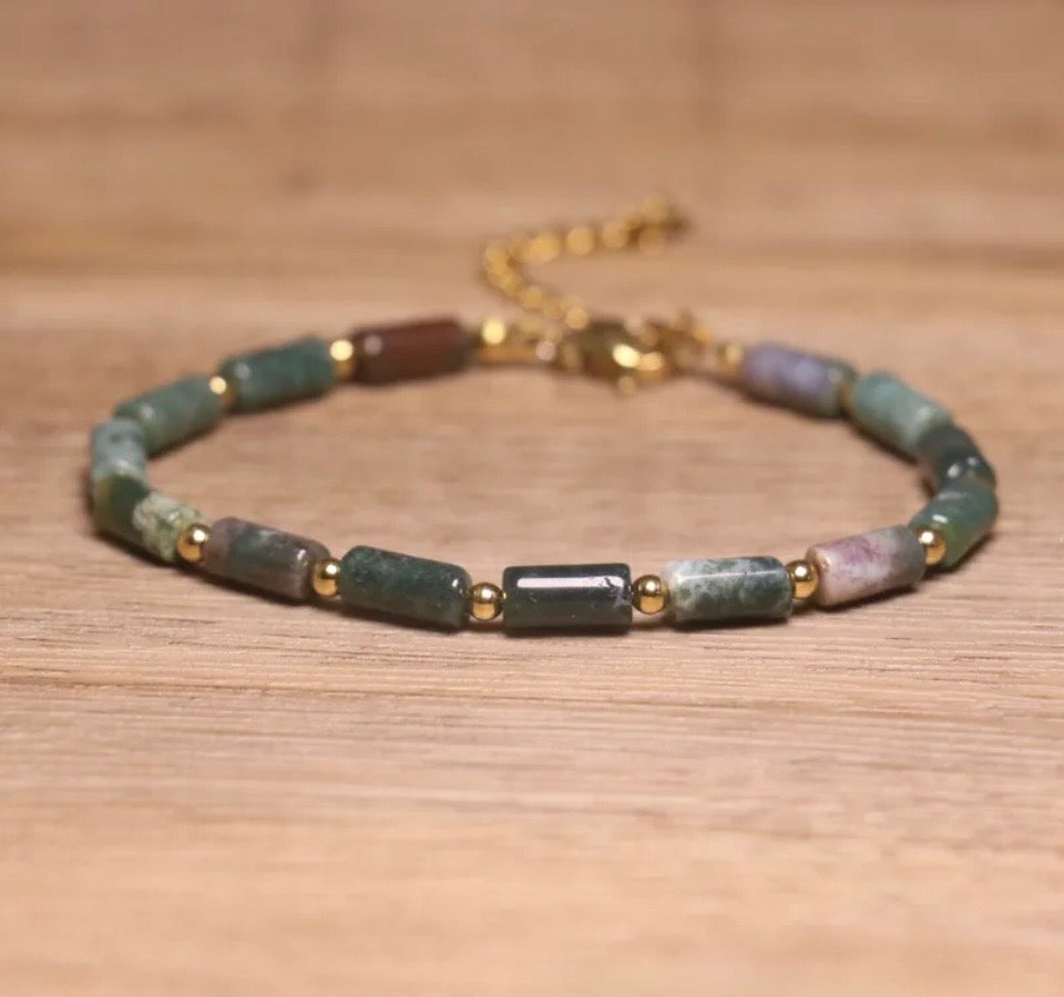 Moss & Earth Indian Agate Bracelet