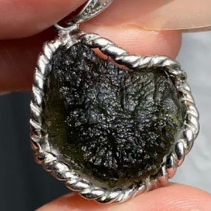 The "Cosmic debris" Moldavite Pendant